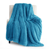 Bedsure Soft Bright Blue Throw Blanket for Couch, Fluffy Fuzzy Blankets & Throws for Bed, Sofa, Cozy Plush Sherpa Fleece Faux Fur Blanket, Thick Warm Christmas Blanket Gifts for Women, Men, 50x60