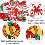 36pcs Christmas Iron on Patches Embroidered Sew Applique Repair Patch for Craft, Clothing, Decoration and DIY Christmas Gifts