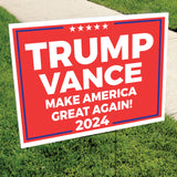 Trump Vance 2024 Make America Great Again Red 18" x 24" Presidential Campaign Yard Sign