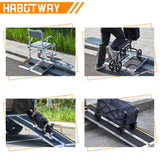 HABUTWAY 6ft Wheelchair Ramp, Portable Wheelchair Ramp with Support Legs, Double Non-skid Ramp Hold Up to 800Lbs, Threshold Ramp for Home,Stairs, Curbs,Steps,Doorway