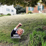 Probsin Trump 2024 Take America Back Yard Sign with Metal Stakes Double Sided 13" x 14" Trump Shooting Rally Election Signs Outdoor Decorations for Indoor Outdoor Lawn, Garden, Window, Party Supplies