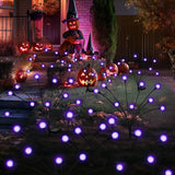 PATIOPIA 2 Pack Halloween Decorations Outdoor Waterproof 20 LED Firefly Garden Lights,Solar Lights for Outside,Solar Lights Outdoor,Solar Garden Lights for Halloween,Christmas,Yard,Patio(Purple)