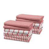 Kitchen Towels Set - Pack of 12 100% Cotton Dish Towels for Drying Dishes, 18”x 28”, Kitchen Hand Towels, Absorbent Tea Towels, Premium Dish Towels for Kitchen, Quick Drying - Christmas Red