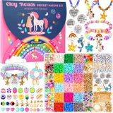 Gionlion Girls Gifts Toys Bracelet Making Kit, Arts and Crafts Charms Jewelry Supplies, Unicorn/Mermaid DIY Birthday Halloween Christmas Gifts Toys for Kids Age 6-13