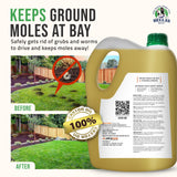 100% Castor Oil for Mole for Lawns Getting Rid of Ground Moles - Most Effective Way to Remove Gopher, Mole, Vole Castor Oil - Pet Safe, Food Grade (1 Gallon)