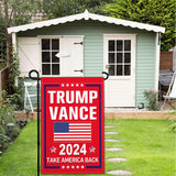 NASIAN Trump Vance 2024 Garden Flag Take America Back Garden Flag Trump Vance 2024 Yard Signs Patriotic American Garden Flags for Outside 12x18 Double Sided Outdoor House Lawn Decorations Banner