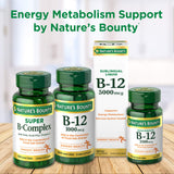 Nature's Bounty Vitamin B12 Gummies, Dietary Supplement, Supports Energy Metabolism and Nervous System Health, Mixed Berry Flavor, 500mcg, 90 Gummies (Packaging May Vary)