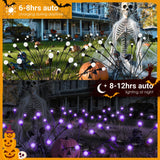 PATIOPIA 4 Pack Halloween Decorations Outdoor Waterproof 40 LED Firefly Garden Lights,Solar Lights for Outside,Solar Lights Outdoor,Solar Garden Lights for Halloween,Christmas,Yard,Patio(Purple)