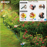 Eden 97065 Daisy Above-Ground 50 Ft Garden Hose and Sprinkler System, DIY Plant Watering Set