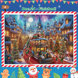 Jigsaw Puzzle Advent Calendar 2024 Christmas Puzzles for Kids and Adults 1008 Pieces Puzzles in 24 Boxes for Countdown Christmas Gifts for Boys Girls Men Women - Christmas Carnival(27.56 x 19.68 Inch)