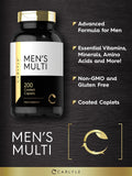 Carlyle Multivitamin for Men | 200 Caplets | with Vitamins A, C, D, E, & B Vitamins | Non-GMO & Gluten Free Daily Supplement