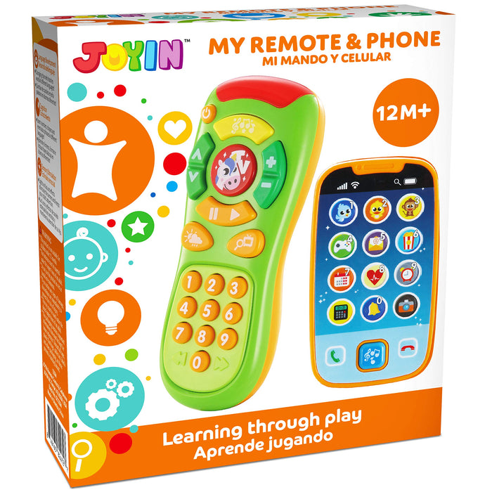 JOYIN Baby Toy Phone, Remote and Smartphone with Music, Fun Learning Musical Toys for Babies, Kids, Boys or Girls, Holiday Stocking Stuffers, Birthday and Kids Christmas Toys Gifts