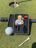 Divine Products llc Funny Donald Trump Divot Tool with Make Golf Great Again Ball Marker Hat and Magnetic Hat Clip