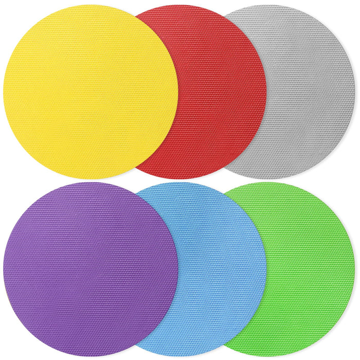 6PCS Round Jar Gripper Pads, Multifunctional Rubber Jar Opener, Heat Insulation Pad Kitchen Coasters for Elderly Senior Suffering from Weak Hands Arthritis, 6 Colors…