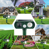 2024 Upgraded Ultrasonic Animal Repellent,Cat Repellent Outdoor Solar Animal Repeller with Motion Sensor Strobe Light Deer Repellent Raccoon Repellent Coyote Deterrent Skunk Repellent for Yard,2 Pack