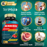 Berberine Extract Capsules 4250mg, 4 Months Supply & Ceylon, Milk Thistle, Turmeric, Black Pepper | Immune Function Supports, Weight Management Supplements