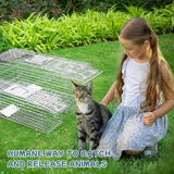 Aledaras Animal Trap 24"x8"x7" Cage Trap, Heavy Duty Folding Raccoon Traps, Humane Cat Trap for Stray Cats,Rabbits,Squirrels,Outdoor Small Animal Trap,Humane Catch & Release