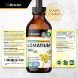 BIO KRAUTER Lomatium Tincture - Immune System Support Supplement - Organic Lomatium Dissectum Liquid Extract - Alcohol and Sugar Free Vegan Lomatium Root Tincture - 4 Fl.Oz.