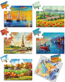 5 Packs 16 Piece Large Jigsaw Puzzles for Elderly Dementia Alzheimer's Products Activities, Alzheimer's Puzzles Cognitive Games for Adults Elderly Seniors with 5 Storage Bags