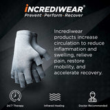 Incrediwear Fingerless Circulation Gloves Arthritis Gloves (Grey,Large)