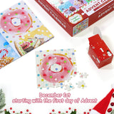 Wowok Advent Calendar 2024 Christmas Jigsaw Puzzles- Christmas Dessert Holiday Puzzles for Adults Kids, 24 Parts 1008 Pieces Jigsaw Puzzles Gift for Countdown to Christmas