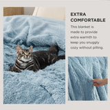 Bedsure Soft Blue King Size Blanket for Bed, Fluffy Fuzzy Large King Blanket for Winter, Cozy Plush Sherpa Fleece Faux Fur Blanket, Thick Warm Christmas Blanket Gifts for Women, Men, 108x90