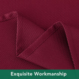 Biscaynebay Textured Fabric Christmas Square Table Cloth 70x70 Inch, Burgundy Water Resistant Tablecloths for Dining, Kitchen, Wedding, Parties etc. Machine Washable