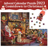 Advent Calendar 2024 Christmas Jigsaw Puzzles for Kids Adults - 1008 Pieces 24 Day Christmas Puzzle Countdown Calendar, Ideal Stocking Stuffer Puzzle for Home Decoration, Funny Christmas Game Gift