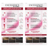 L'Oreal Paris Excellence Creme Permanent Hair Color, 4a Dark Ash Brown, 100 percent Gray Coverage Hair Dye, Pack of 2