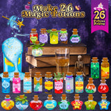 CARTELL Fairy Magic Potions Kit for Kids, Upgraded 26 DIY Mixed Magic Wizard Potion Bottles, Mystery Potions Craft Kit, Christmas Decorations Birthday Gifts for Age 6 7 8 9 10+ Year Old Girls Boys