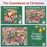 2024 Jigsaw Puzzle Advent Calendar For Adult And Kids,Christmas 24 Box Calendario De Adviento De Rompecabezas 1000 Pieces | Countdown Holiday Gift For Teenage, Boys And Girl | 19.7 in x 27.5in (Train)