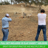 GoSports Outdoors Clay Target Holders - Choose Between Clay Claw Hangers or Clay Caddy In Ground Stakes, Versatile Target Holders for Shooting Practice