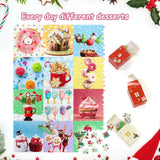 Wowok Advent Calendar 2024 Christmas Jigsaw Puzzles- Christmas Dessert Holiday Puzzles for Adults Kids, 24 Parts 1008 Pieces Jigsaw Puzzles Gift for Countdown to Christmas