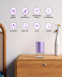 Airversa Waterless Diffuser for Essential Oil Nebulizer 𝟭𝟬𝟬𝗺𝗹 Capacity Battery Operated Aromatherapy Mini Scent Air Machine 1/2/3H/Continous 3 Mist Level 3 Lighting Effects(Scenta Lavender)