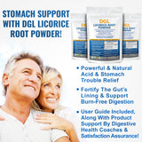 DGL Licorice Supplement: Stomach Relief, Leaky Gut Repair, DGL Powder for Digestive Restoration, Acid Relief - DGL Licorice Root Extract Powder, 140 serv.
