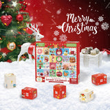 Wowok Advent Calendar 2024 Christmas Jigsaw Puzzles- Christmas Dessert Holiday Puzzles for Adults Kids, 24 Parts 1008 Pieces Jigsaw Puzzles Gift for Countdown to Christmas