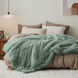 Bedsure Soft Sage Green Twin Blanket for Bed, Fluffy Fuzzy Blankets Twin Size for Couch, Sofa, Cozy Plush Sherpa Fleece Faux Fur Blanket, Thick Warm Christmas Blanket Gifts for Women, Men, 60x80