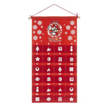 Super Mario Fabric Advent Calendar with Mario Toy, 24 Days Nintendo Christmas Countdown, Reusable Felt Hanging Wall Decoration with Pockets