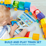 Learning Toy for Toddlers 1 2 3 Years Old, Counting, Matching & Sorting Montessori Learning Farm Train Including 9 Farm Animals and 1 Farmer, Christmas Birthday Gift for Baby Boys Girls