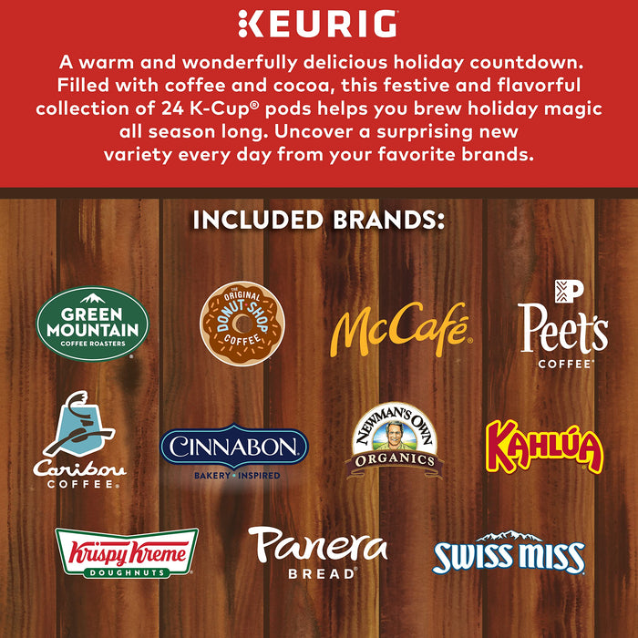 Keurig Advent Calendar Variety Pack, Single Serve K-Cup Pods, 24 Count