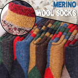 EBMORE Womens Super Thick Christmas Wool Crew Winter Socks 5-Pack Mixed Colors 24cm-28cm(CN);38-46(EU);6.5-10.5(US);5.5-9.5(UK)