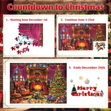 Advent Calendar 2024 Christmas Jigsaw Puzzle-Dxles 1008 Pieces Puzzles, 24 Boxes Puzzles for Adults and Kids, Home Decoration, Christmas Puzzles Gift