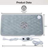 Weighted Heating Pad-Electric Heating Pads for Back,Neck,Abdomen,Moist Heated Pad for Shoulder,Knee,Hot Pad for Pain Relieve,Dry&Moist Heat & Auto Shut Off(Weighted Light Gray,12''×24'')