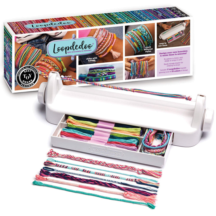 Loopdedoo DIY Kids Bracelet Maker Kit - Make Bracelets in Minutes for Birthdays, Friendship Day, Christmas Gifts - Award Winning Craft Kit for Ages 8 & Up