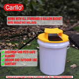 2024 Carllo New Upgraded-Bucket Lid Mouse Trap-Auto Reset Multi Catch-5 Gallon Bucket Compatible-Humane Mouse Trap-Flip Mouse Trap Indoor for Home and Outdoor-Free Hand Glove