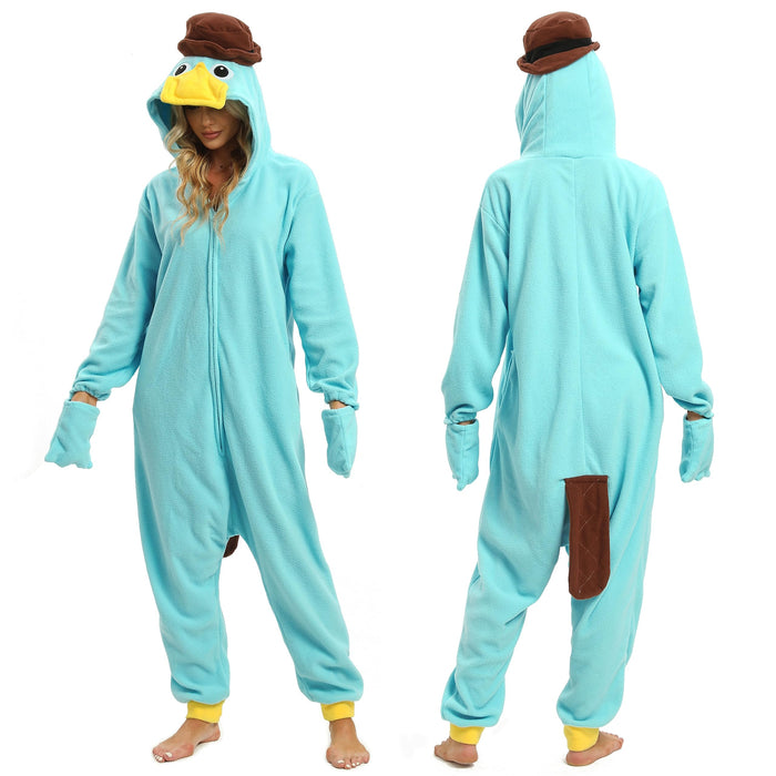 Wishliker Adult Onesie Animal Pajamas Halloween Cosplay Costumes Party Wear Skyblue S