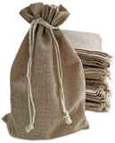 50 Burlap Bags with Drawstring, 7x10 Inch Rustic Gift Bag Bulk Pack for Mugs, Mason Jars, Christmas, Advent, Holiday Gift Bags, Wedding and Birthday Party Favor Bags, Grocery, Gift Wrap and Treat