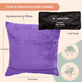 MOYOAMA Hysterectomy Pillow with Cooling Packs Included - Hysterectomy Recovery Products to Protect Vulnerable Areas - C Section Recovery Seatbelt Pillow to Relieve Pressure - Hysterectomy Gifts