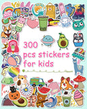 Bekayshad Stickers for Kids, 300 Pcs Water Bottle Stickers for Classroom Cute Vinyl Waterproof Stickers for Teens Girls Prizes for Kids Laptop Stickers for School