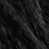 Faux Fur Fabric Christmas Fluffy Fuzzy Craft Shaggy Synthetic Plush Patch Sewing Fur Cuts for DIY Halloween Winter Costume Gnome Beard Miniature Dolls Costume Rugs Mats (Black,60 x 18 Inch)